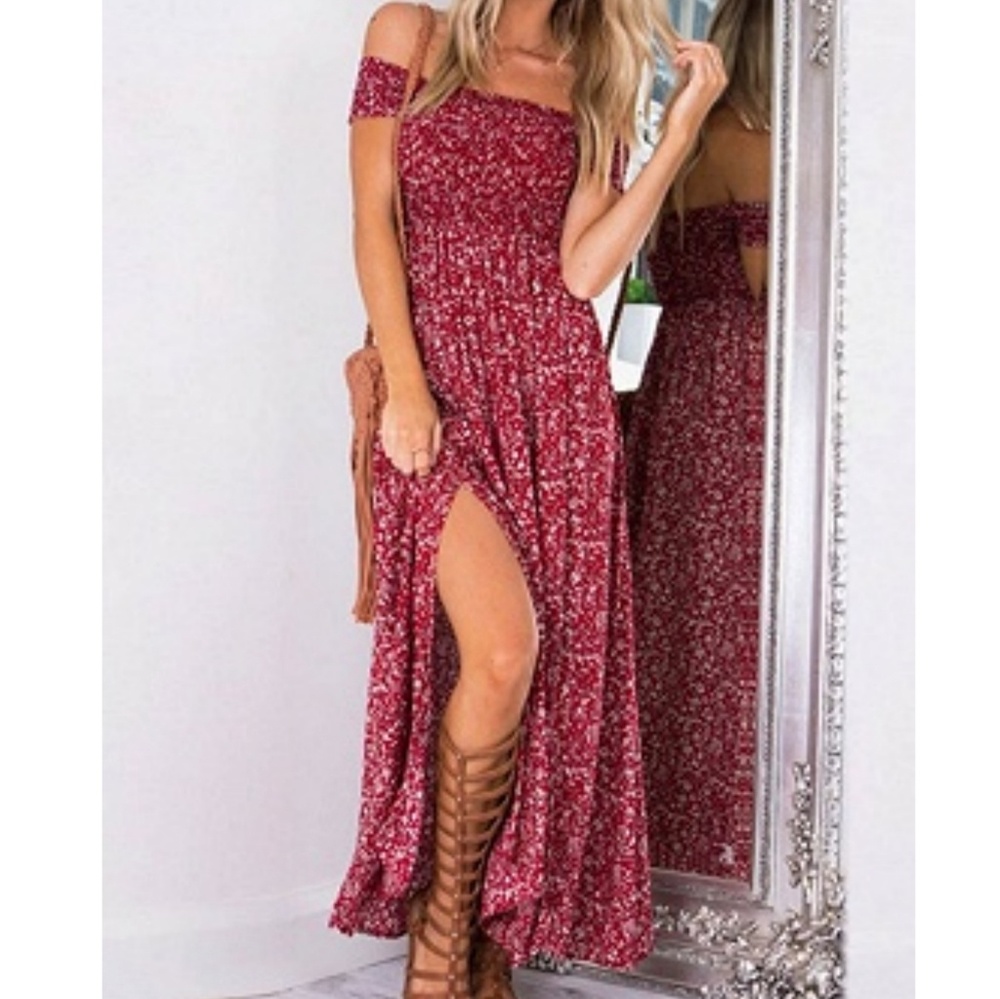 Off shoulder dress vacation gift